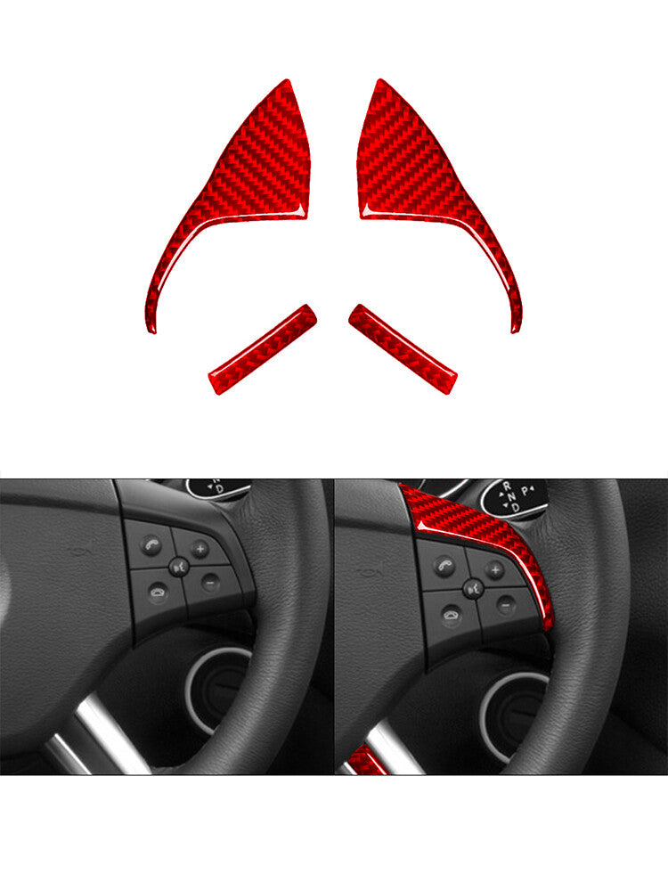 Red Carbon Fiber Passenger Glove Box Strip Cover Trim for Audi Q7 2007-2015 v