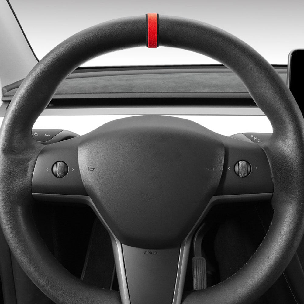 Alcantara car steering wheel center marker suede trim - universal n