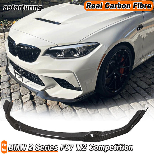 for BMW 2 Series F87 M2 Competition 2018-20 Real Carbon Front Bumper Lip Spoiler
