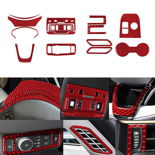 16x Carbon Fiber Full Interior Set Cover for Mustang Mach-E 2021-2022 Red n