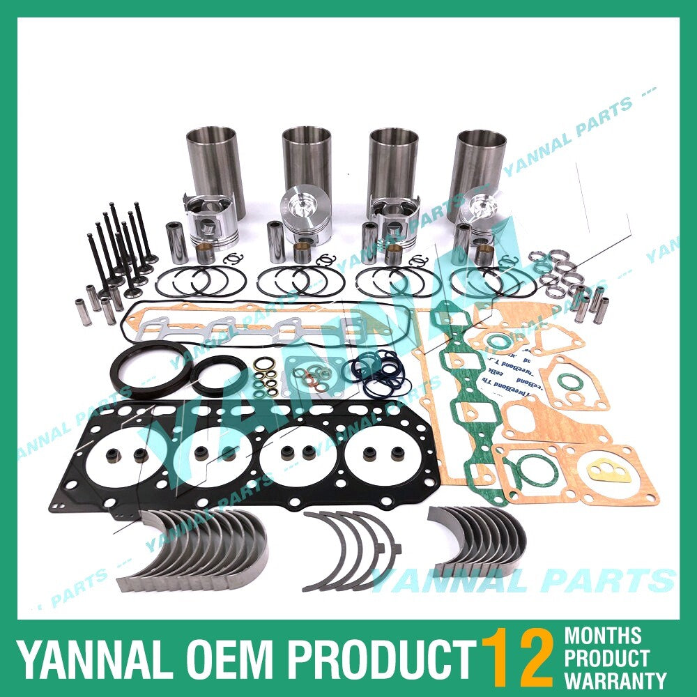 4JH3 Engine Rebuild Kit with Shim Bearing Valve for Yanmar Diesel Engines
