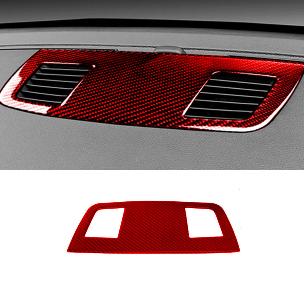 Red Carbon Fiber Dashboard Speaker Trim for BMW E90 3 Series 2005-2012