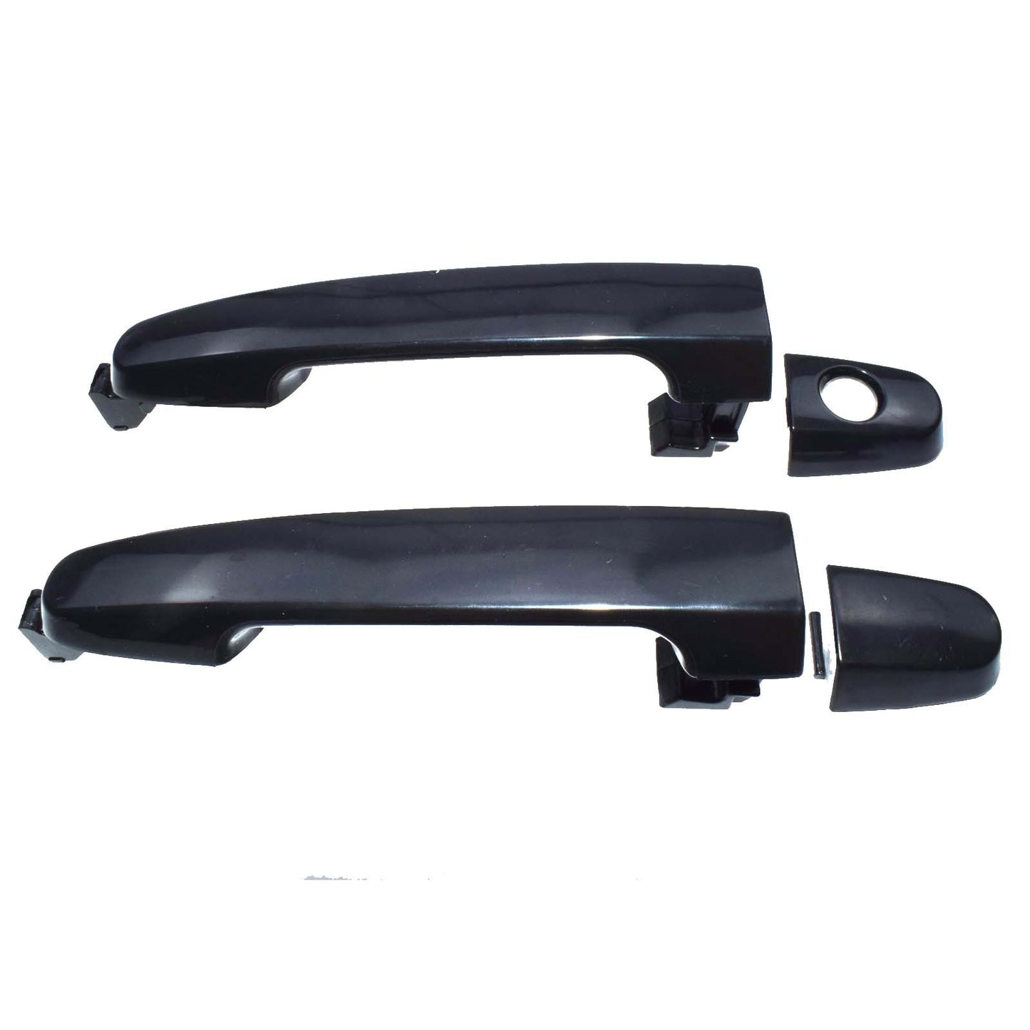 2-Piece Smooth Black Exterior Rear Left and Rear Right Door Handles for Corolla n