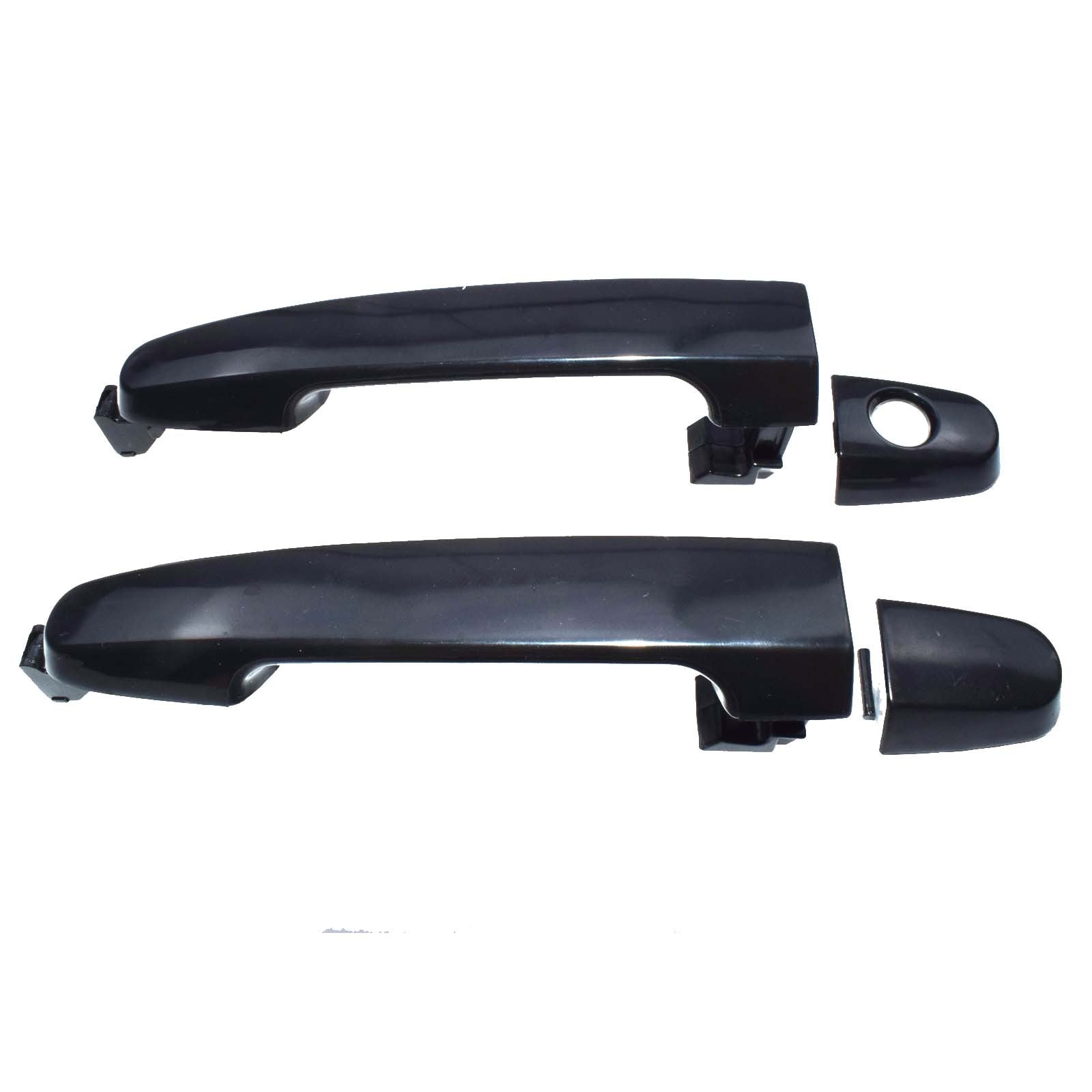 2-Piece Smooth Black Exterior Rear Left and Rear Right Door Handles for Corolla n