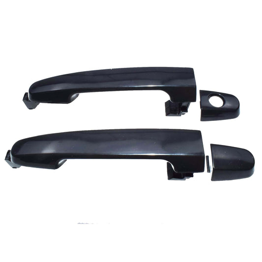 2-Piece Smooth Black Exterior Rear Left and Rear Right Door Handles for Corolla n