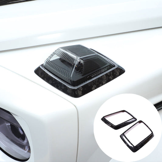 Forged Carbon Front Hood Turn Signal Frame Trim for Benz G Class W463 19-2023 B n