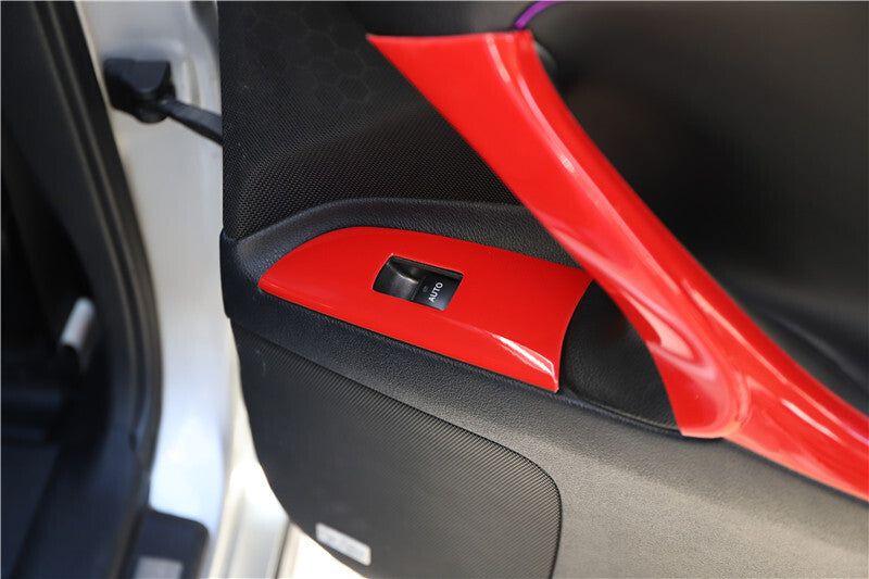 for Lexus IS 2006-20114PCS Bright Red Car Inner Door Handle Lock Cover Trim