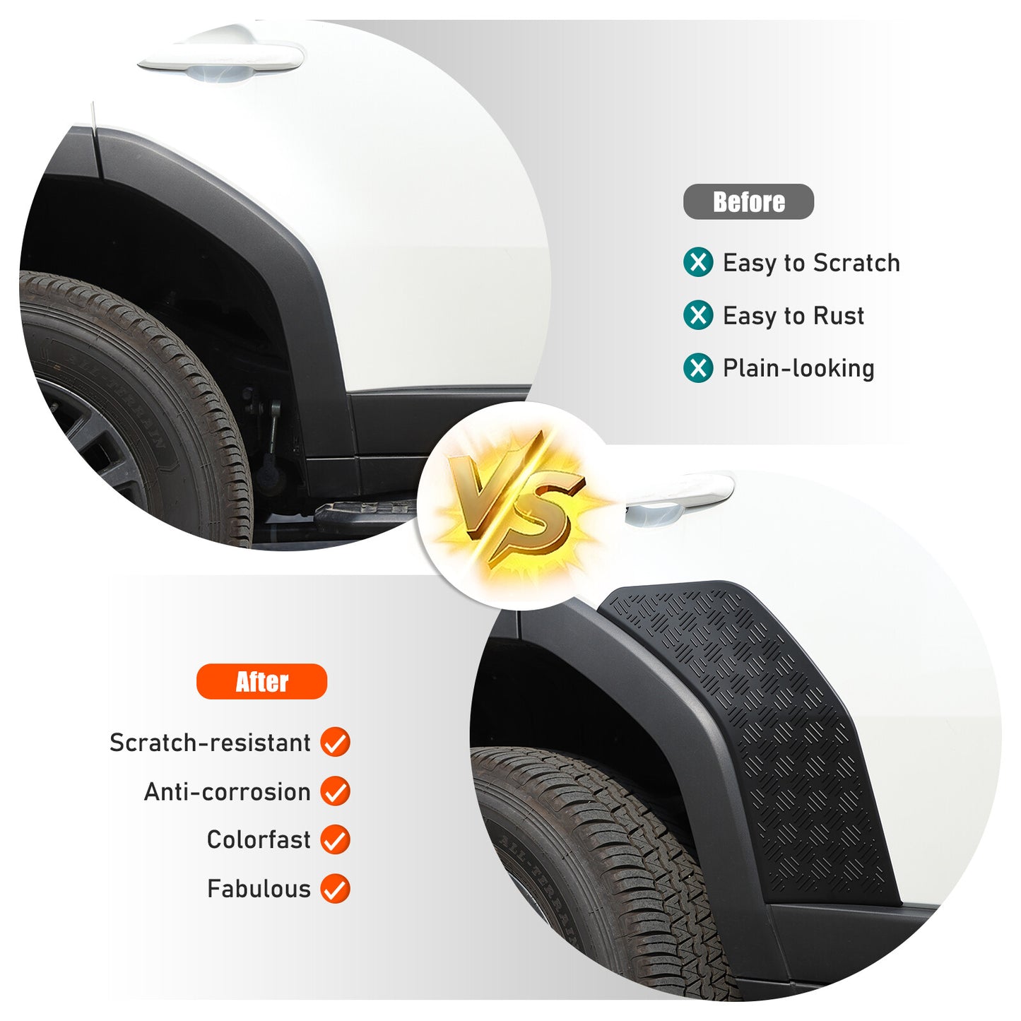Rear side scratch protection kit cover for 2024 Prado for Land Cruiser 250- n