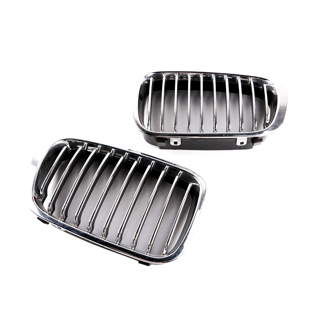 2Pcs Front Hood Grill Left Right Replacement For 5 Series E39 2001 2002 2003