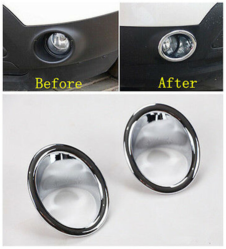 2X ABS Chrome Front Fog Light Cover Trim Left + Right For 2011-15 for Ford Explorer
