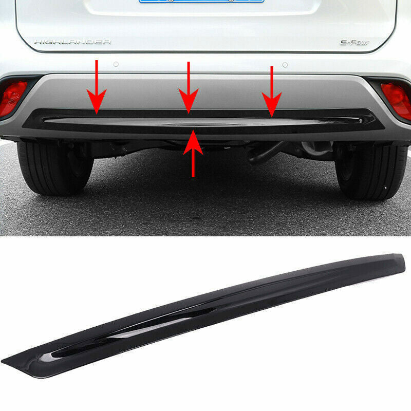 for Toyota Highlander 2020-2022 Glossy Black Rear Bumper Cover Decor Guard Trim
