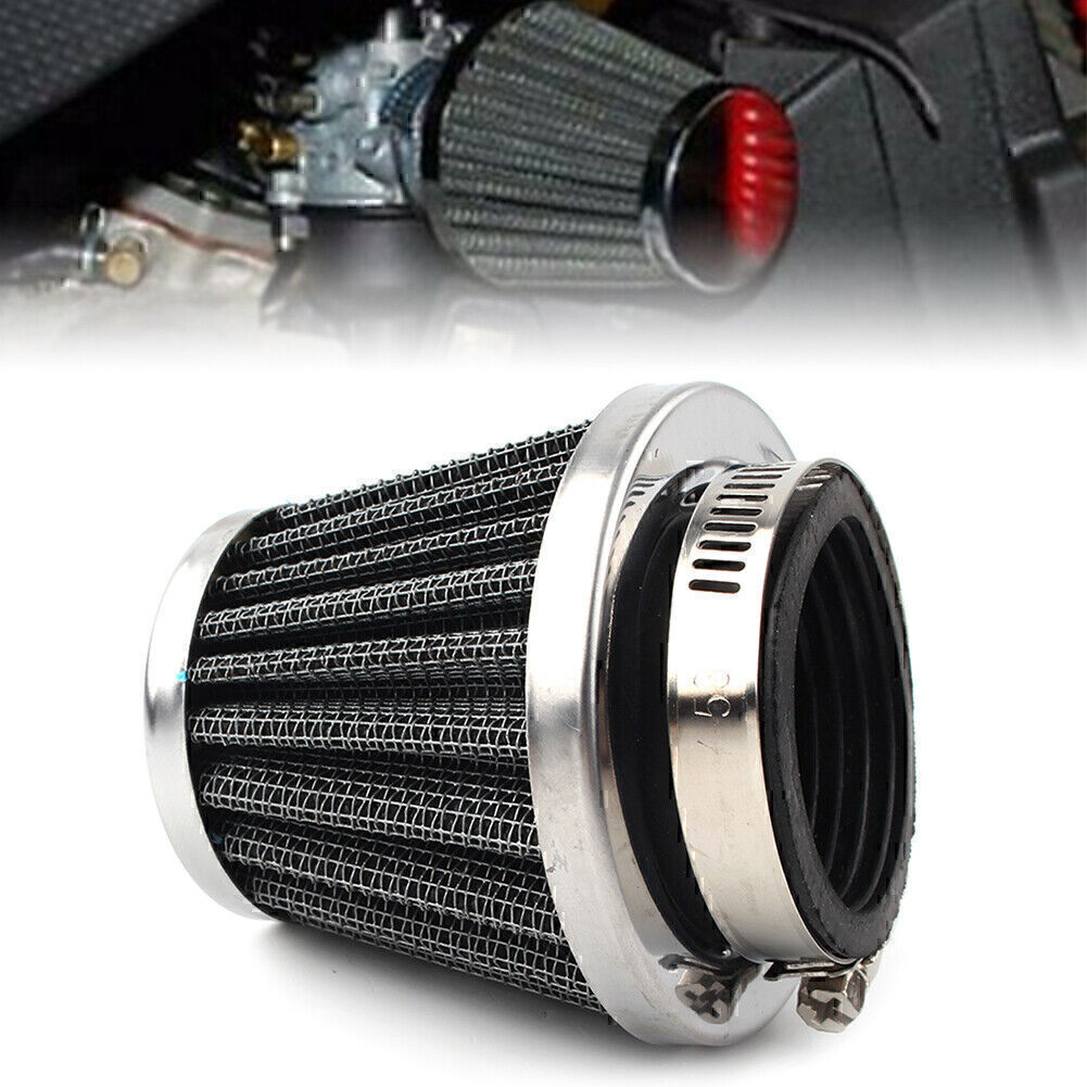 42mm Chrome Motor Air Filter Cleaner Dirt Pit Quad ATV Bike Buggy Go Kart Q