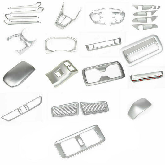 for Toyota RAV4 2019-2023 Matte Silver Car Interior Decorate Full Kit Cover Trim