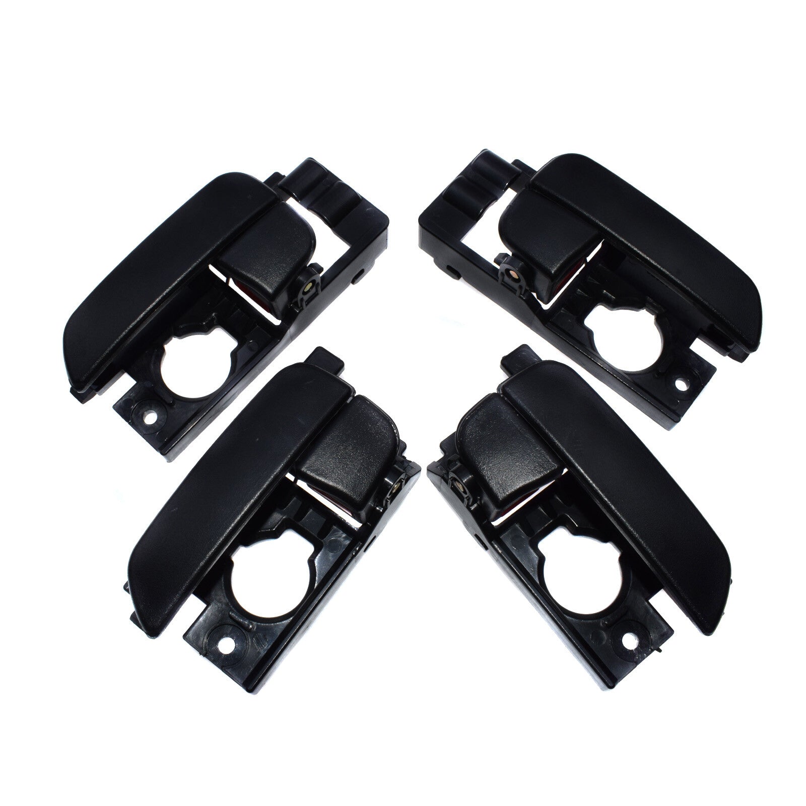 Black set 4pcs front and rear LH RH interior door handles 2007-2011 for Hyundai Accent - v