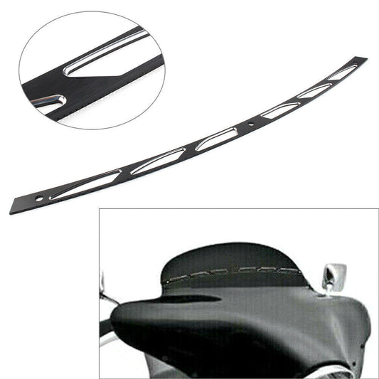 Cut Fairing Windshield Trim Fit for Harley Electra Glide FLHT FLHTC FLHX 96-13 Black
