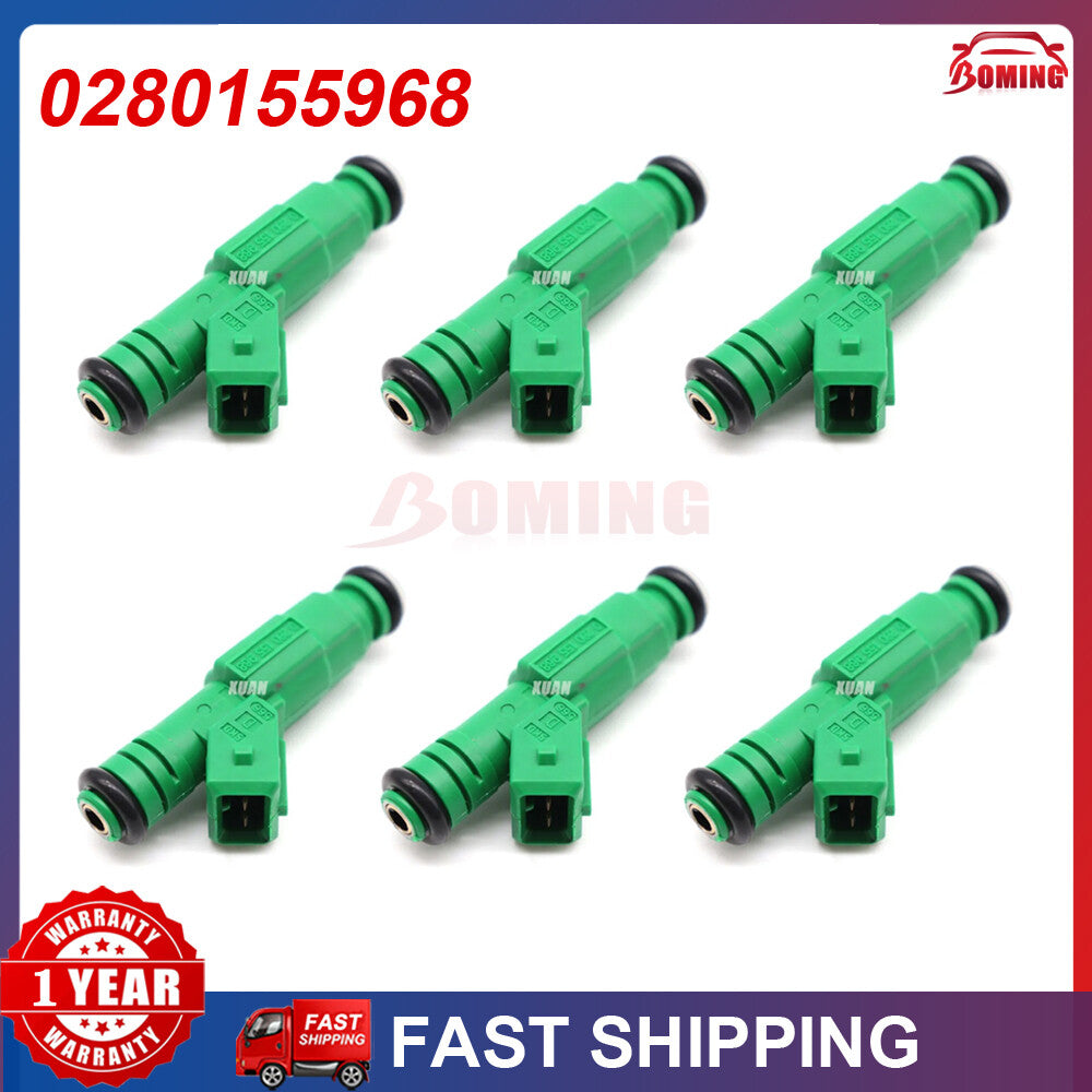6PCS 0280155968 Fuel Injectors For GM for Ford TBI LT1 LS1 LS6 V8 440cc EV1 for Chevy