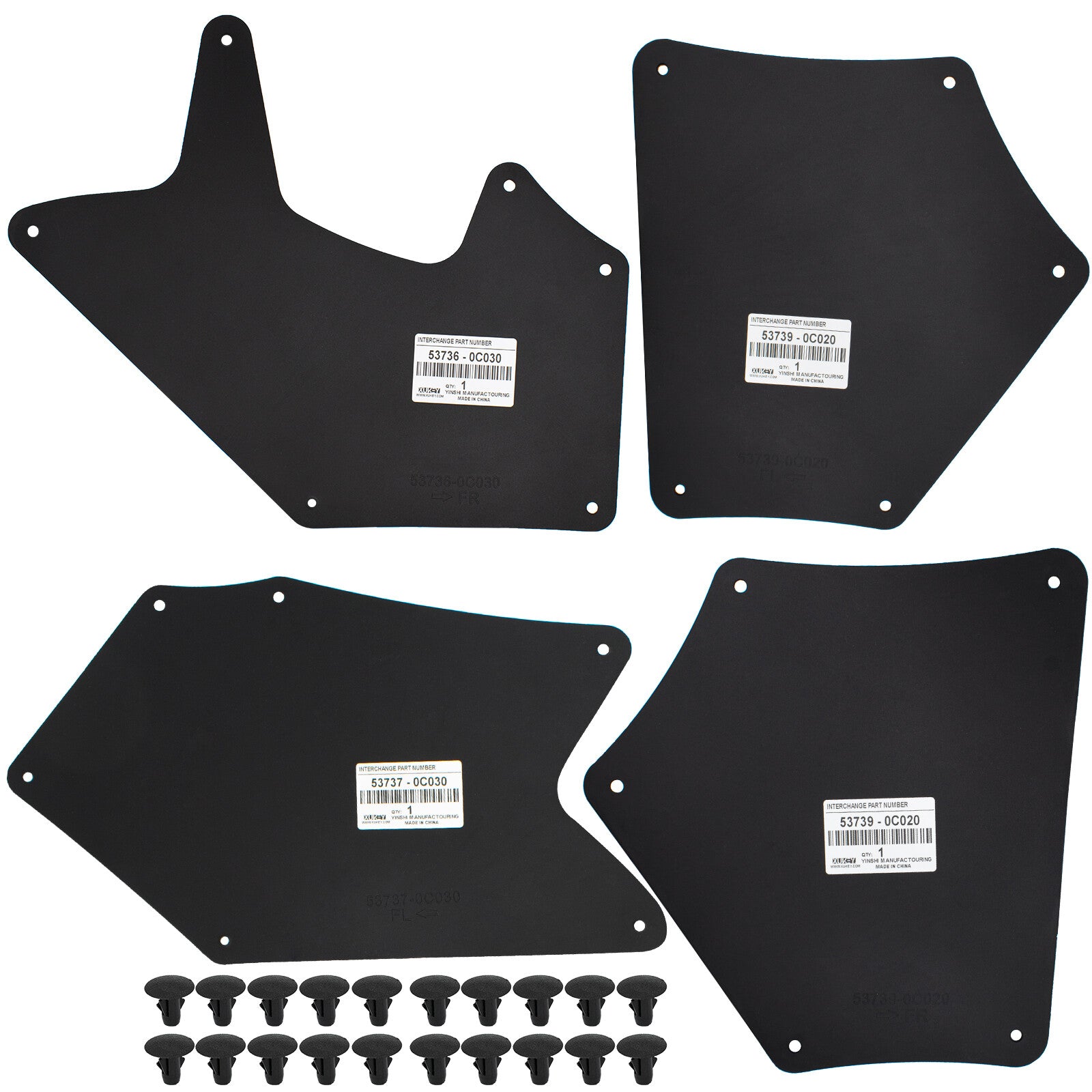 Splash Shield Guards Mud Flaps Fender Liner for Toyota Sequoia Tundra 2007-20?? Q