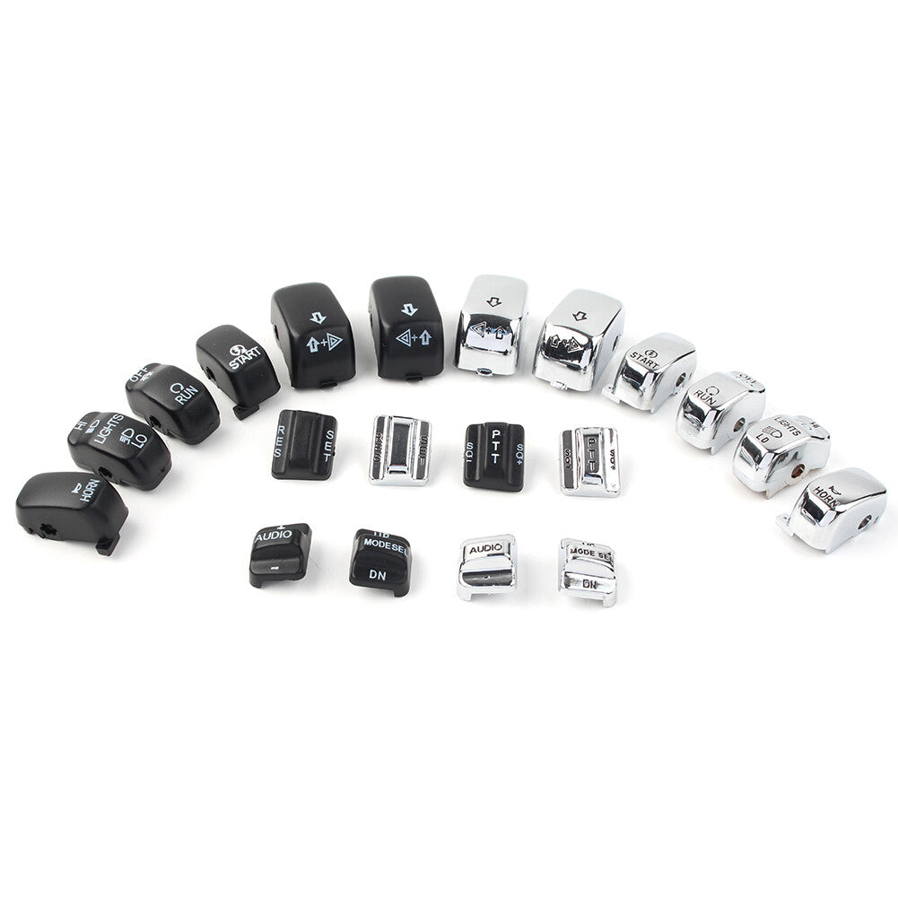 Fit for Harley Touring 96-13 Hand Control Switch Cover Housing Button Cap Set 10x Q