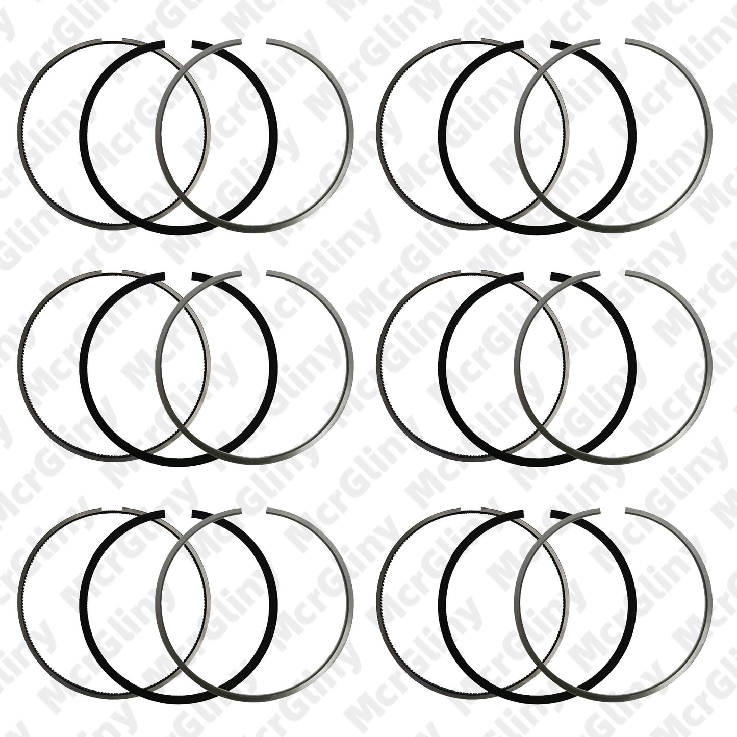 6-piece set of 3.0T diesel piston rings, 83.01 mm, #059198151P, suitable for Touareg, for Audi A5, Q5, Q7. n