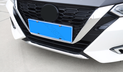 1P for Nissan Sentra Sylphy 2020-2022 Chrome Front Bumper Lower Strip Guard Trim
