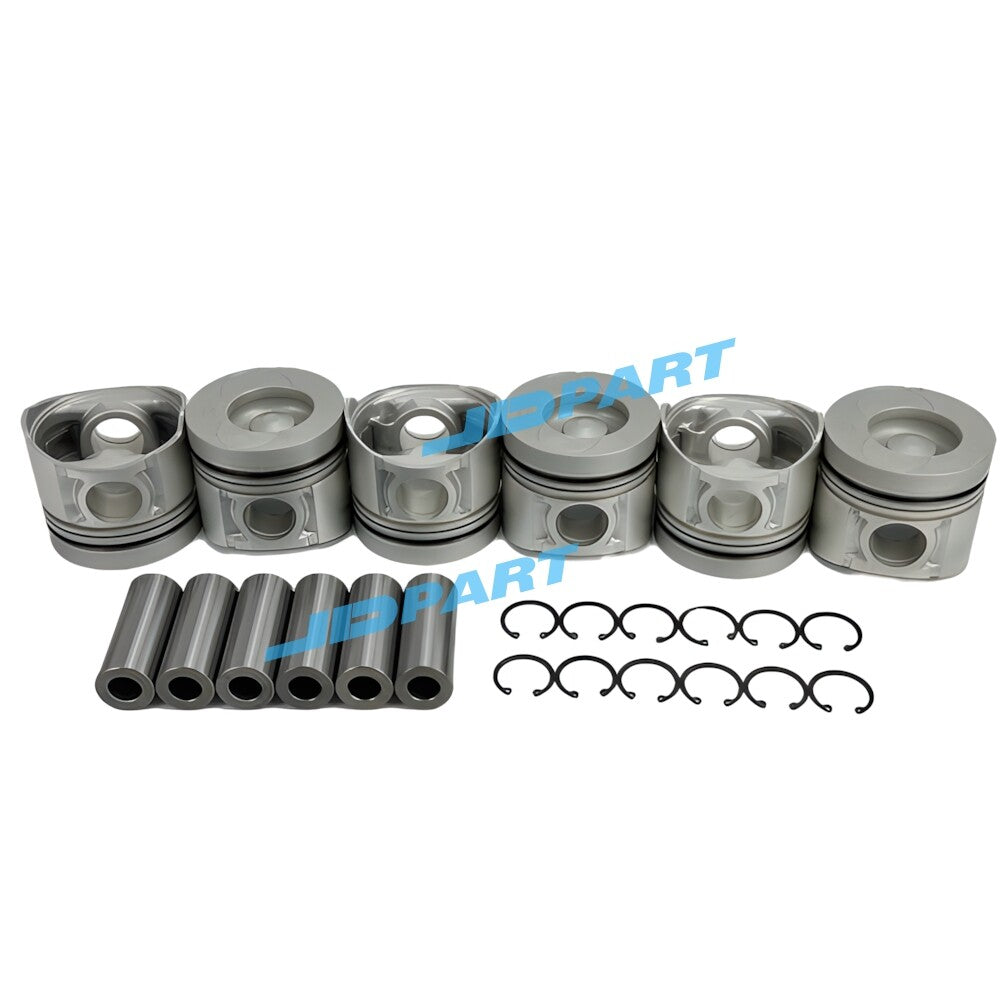 6-piece piston kit for Isuzu 6BG1 excavator engine parts -