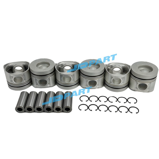 6-piece piston kit for Isuzu 6BG1 excavator engine parts -