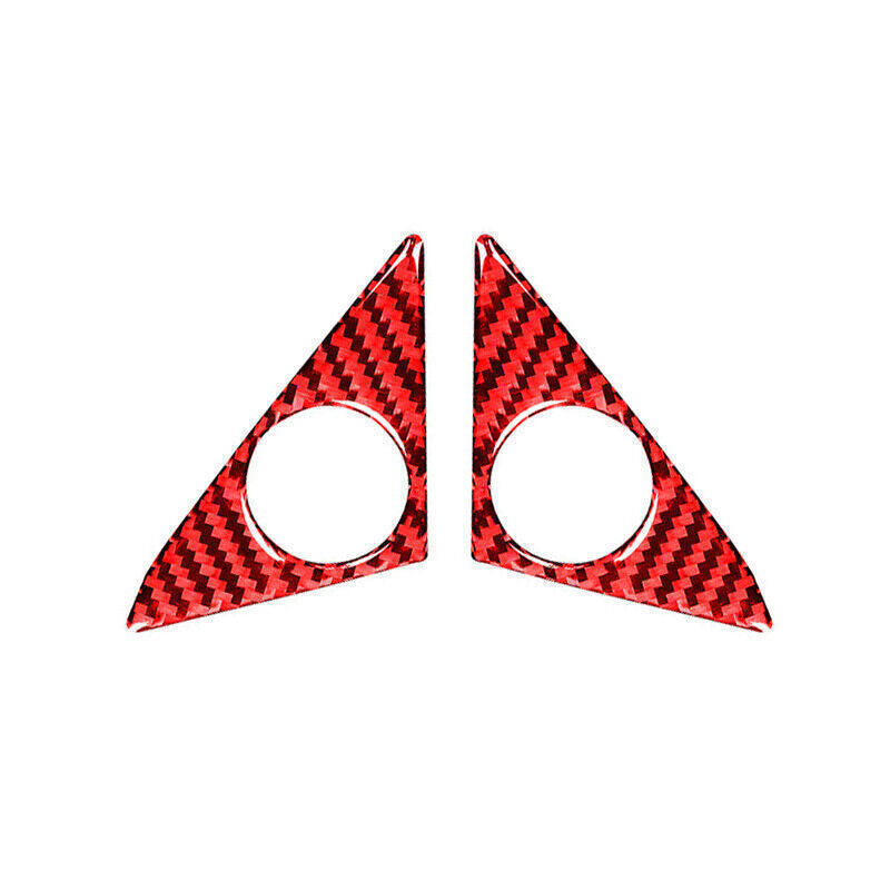 A Post Speaker Frame Cover Trim Fit for Nissan GTR R35 09-16 Red Carbon Fiber