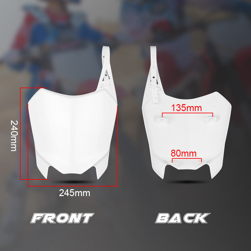 Motorcycle Front Number Plate White for HONDA CRF110F 2013-2017 CRF125F 2014-2017