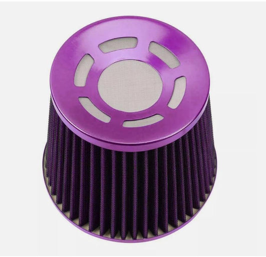 3 76mm Purple High Flow Inlet Cold Air Intake Cone Replacement Dry Air Filter n