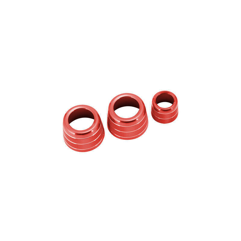 for BMW 5 Series G30 2018-2023 Red Aluminum Middle Console Ac Knob Cover Trim 3P