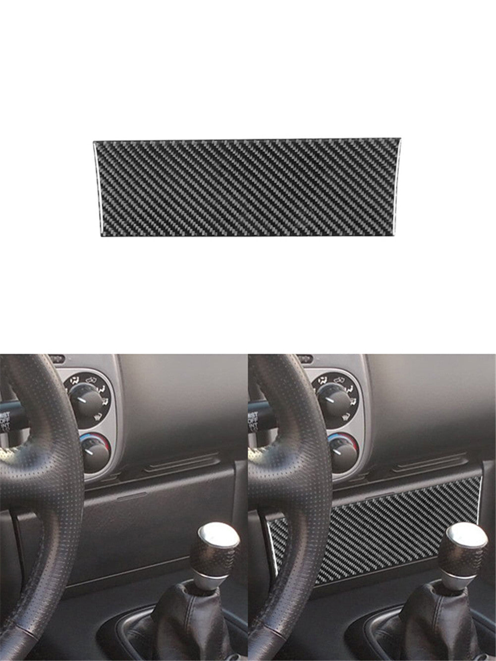 2Pcs Carbon Fiber Interior Rear Center Cupholder Cover Trim for Hyundai Azera v