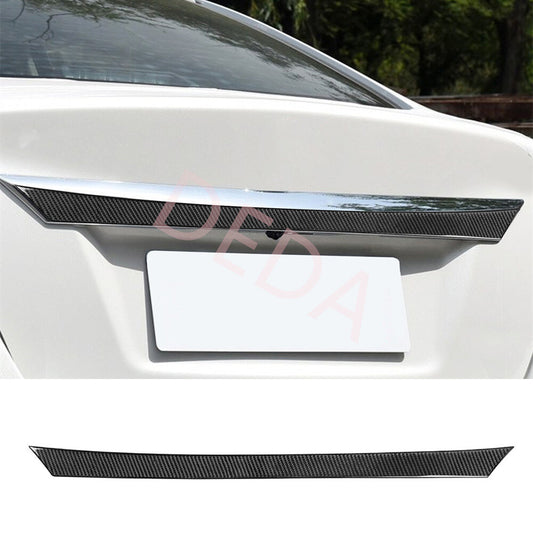 Carbon Fiber Rear Tailgate Trunk Strips Cover for Nissan Altima Teana 2013-2018