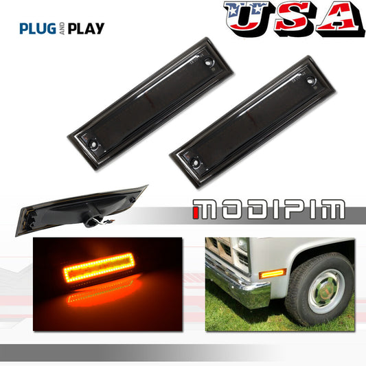 Full amber LED side marker lights for Blazer for GMC Jimmy C/K Suburban pickup- v