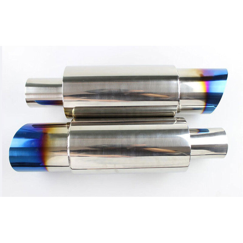 car exhaust muffler universal stainless steel 304, length 370mm interface 55.8mm Q