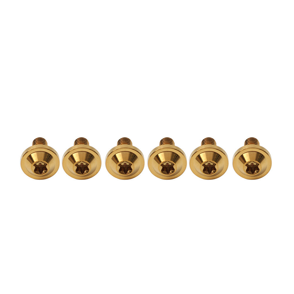 6pcs Alloy Bolts Truss Torx Head Screws M5x20mm For Motorcycle Gold