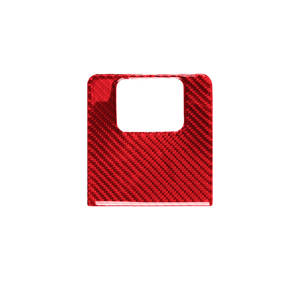2Pcs Red Carbon Fiber Rear Door handle Cover Trim for Dodge for RAM 1500 2009-2012 v
