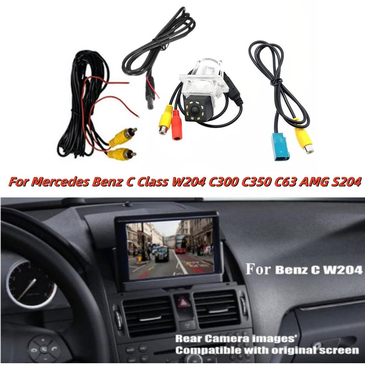 Waterproof Car Rear-view Camera for Mercedes for Benz C Class W204 C300 C350 C63 AMG Q