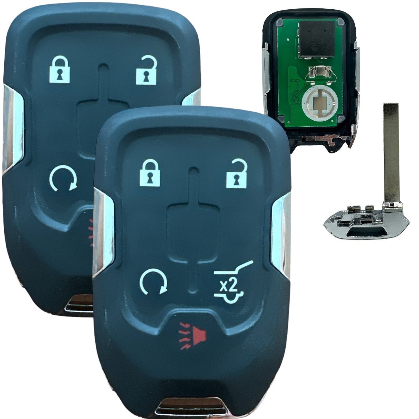 2-piece set of FOB HYQ1EA 5B- compatible for GMC Terrain Acadia for smart car remote key for 2017, 2018, 2019, and 2020 models.