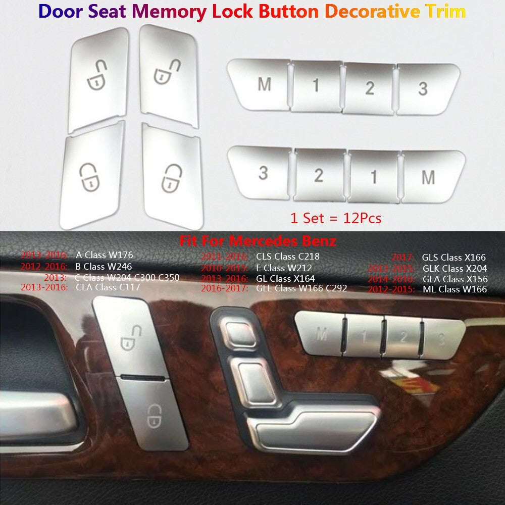 for Mercedes-Benz A B C E CLA CLS GLA GLK ML Door for Seat Lock Memory Switch Cover