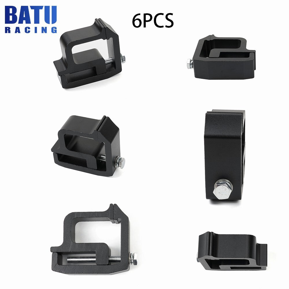 6PCS Black Aluminum Truck Cap Topper Camper Shell Mounting Clamps Heavy Duty