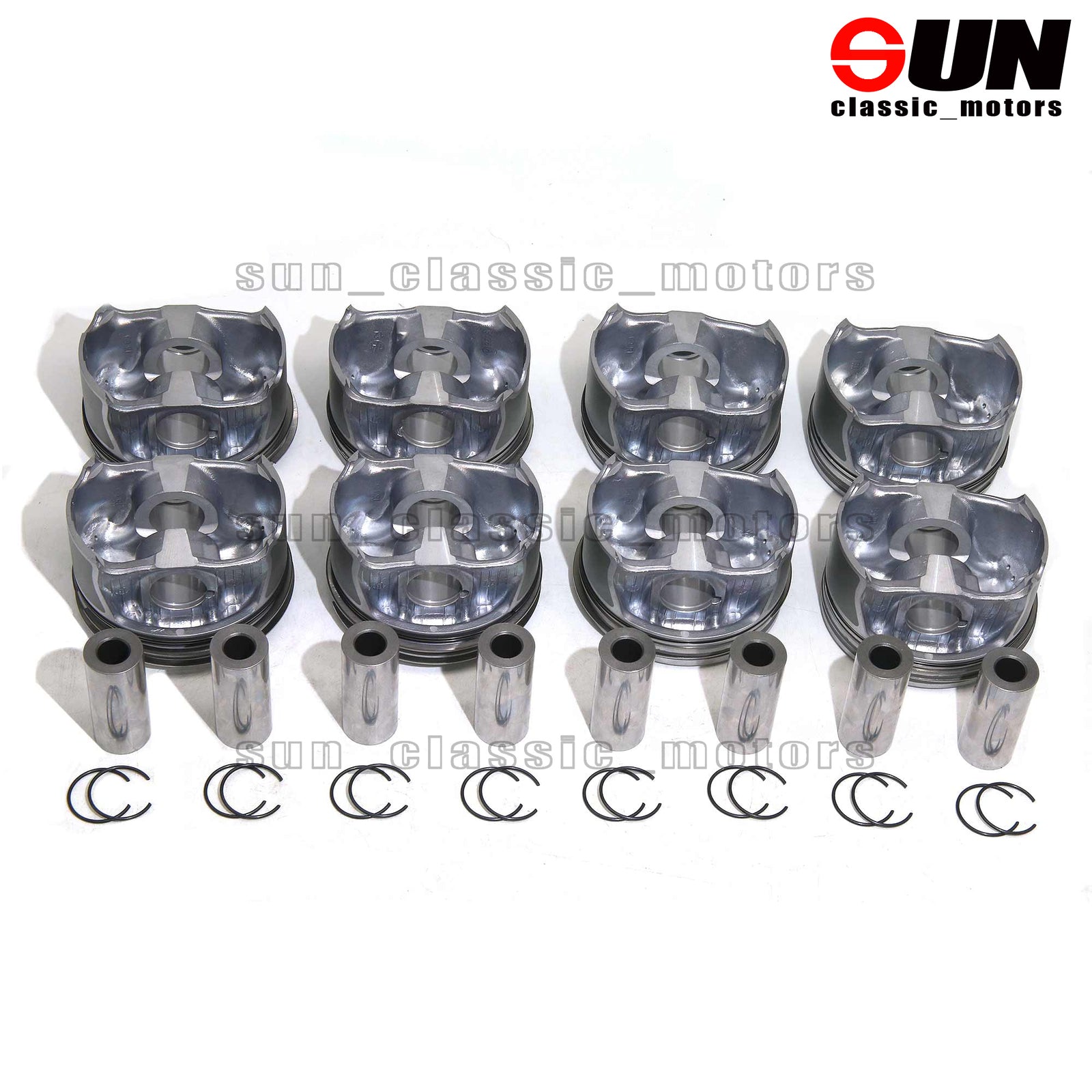 8x STD Pistons & Rings Set For E63 G63 S63 AMG W212 W463 5.5L M157