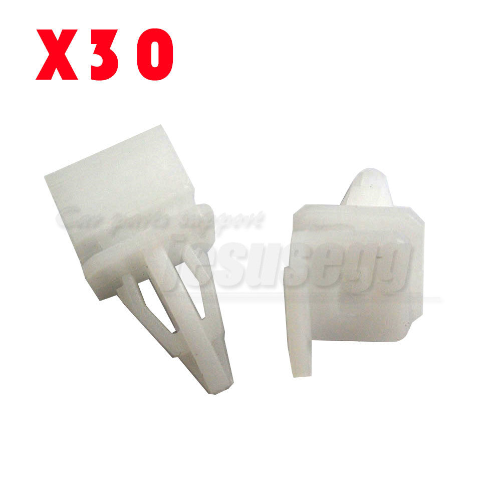 30pcs Nylon Clips Rocker Panel Moulding Retainer for Honda for Acura 91513-SM4-000