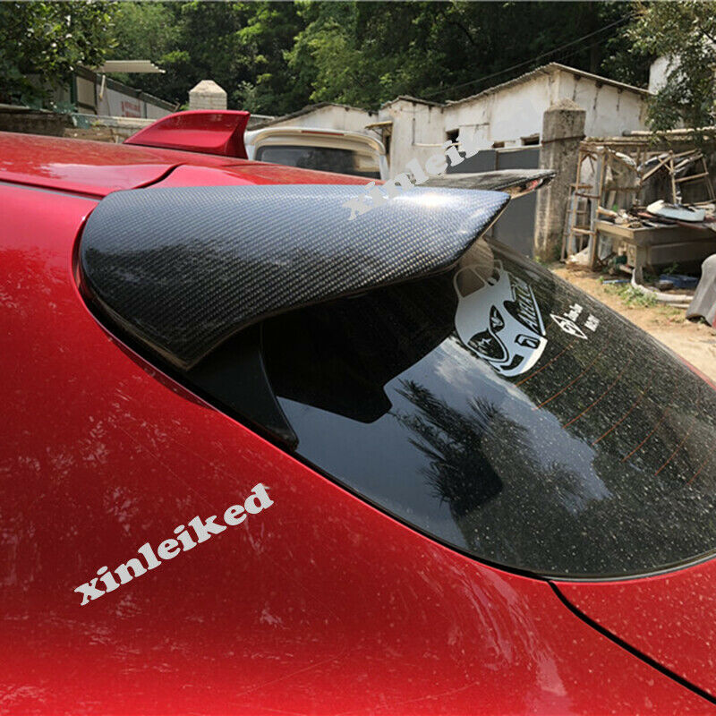 Rear Roof Spoiler Top Wing Real Carbon Fiber for Mazda 3 Axela Hatchback 2014-17