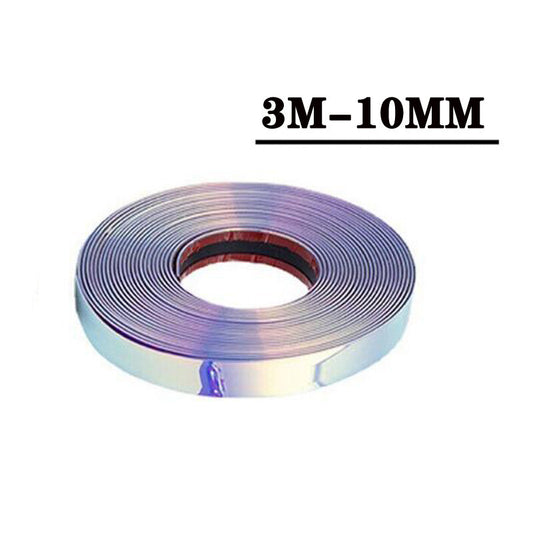 *10mm Chrome Car SUV Door Side Protector Trim Molding Decoration Strip Set v
