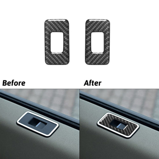2x Carbon Fiber Front Rearview Mirror Adjusts Trim For Rogue 2014-2016 v