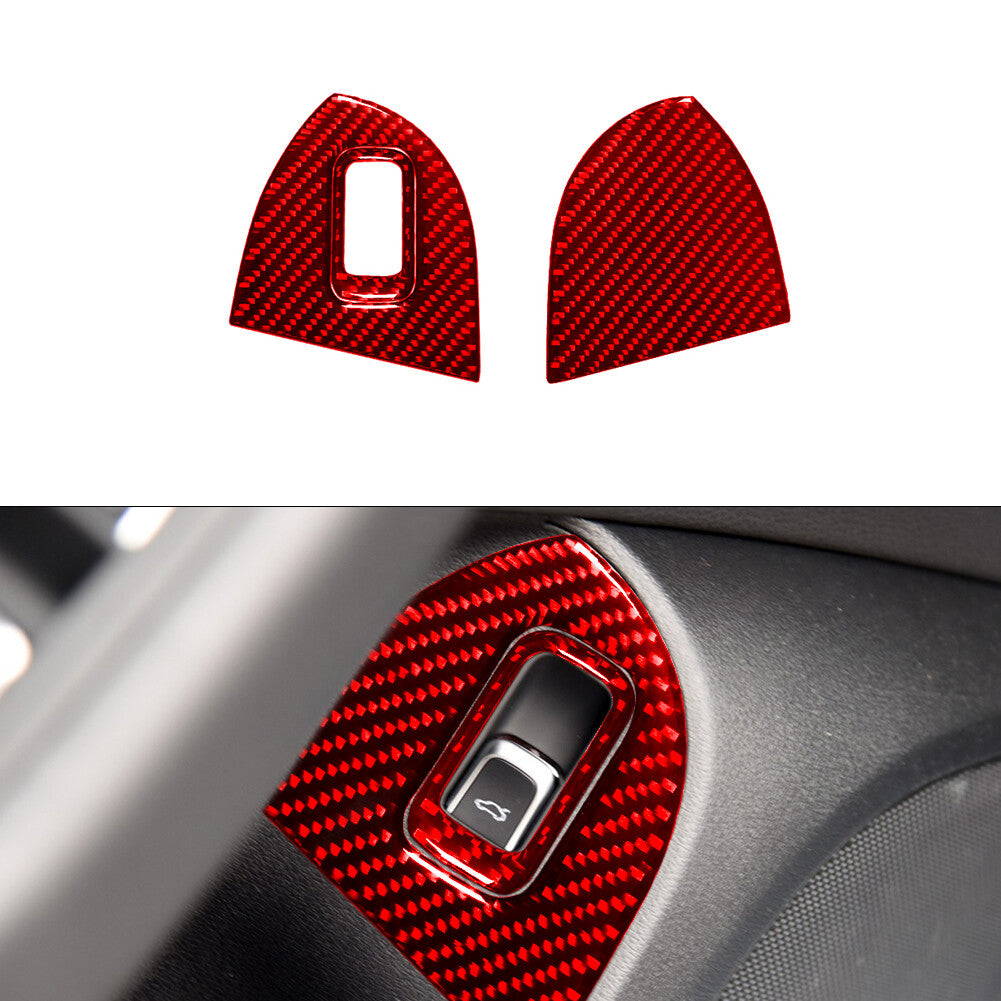 2 pieces of carbon fiber style rearview mirror cover decorative caps suitable for Altima 2013-2018- v