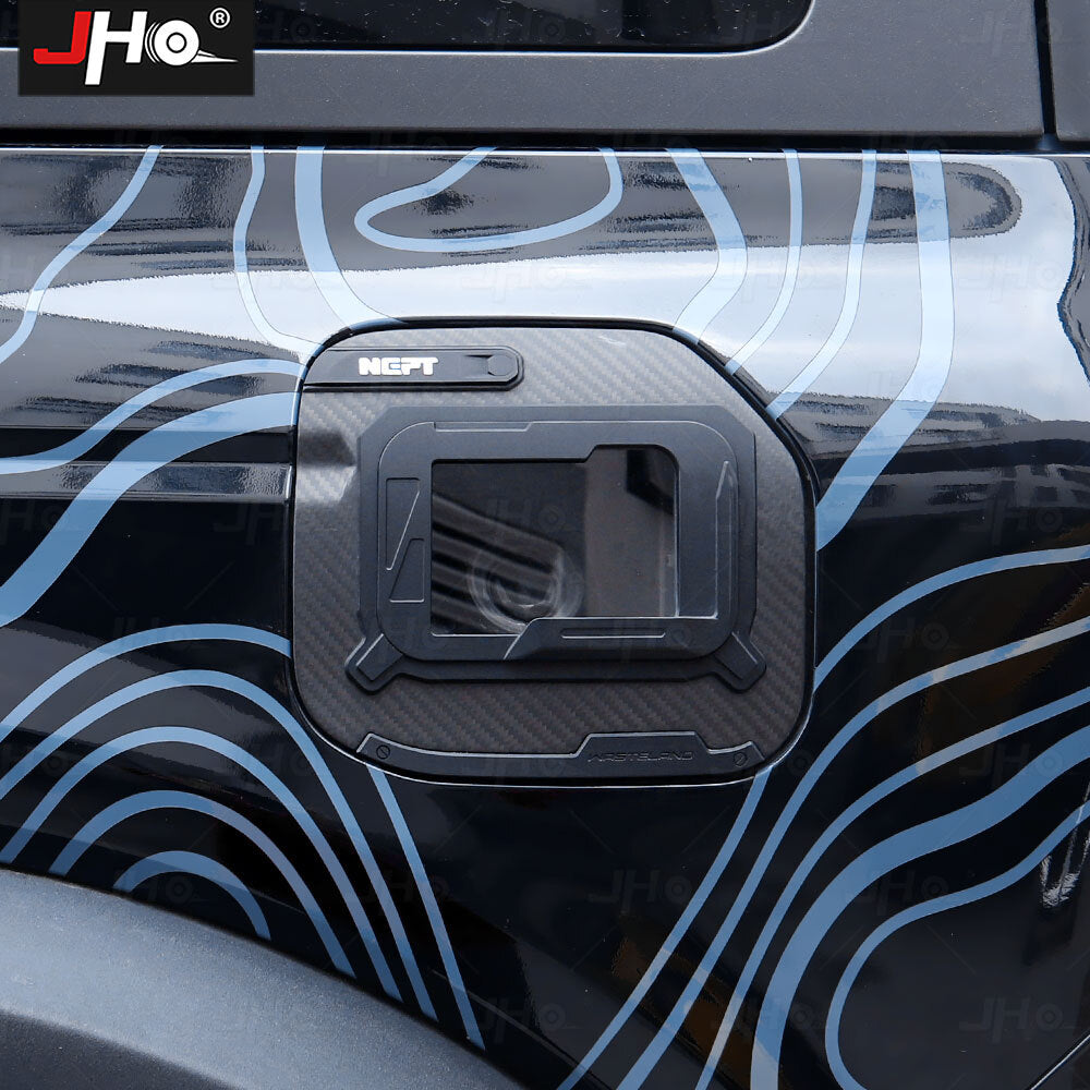 Real Carbon fiber Transparency Oil Tank Cover for Ford Bronco Badlands 2021-2024