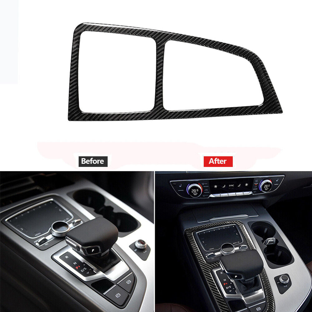 Red Carbon Fiber Gear Shifter Out Frame Cover Trim for Corolla 2014-2018 v