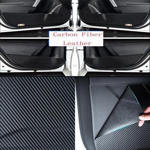 for Toyota for Corolla 2014-19 Carbon Fiber Leather Inner Door Anti-Kick Panel Trim