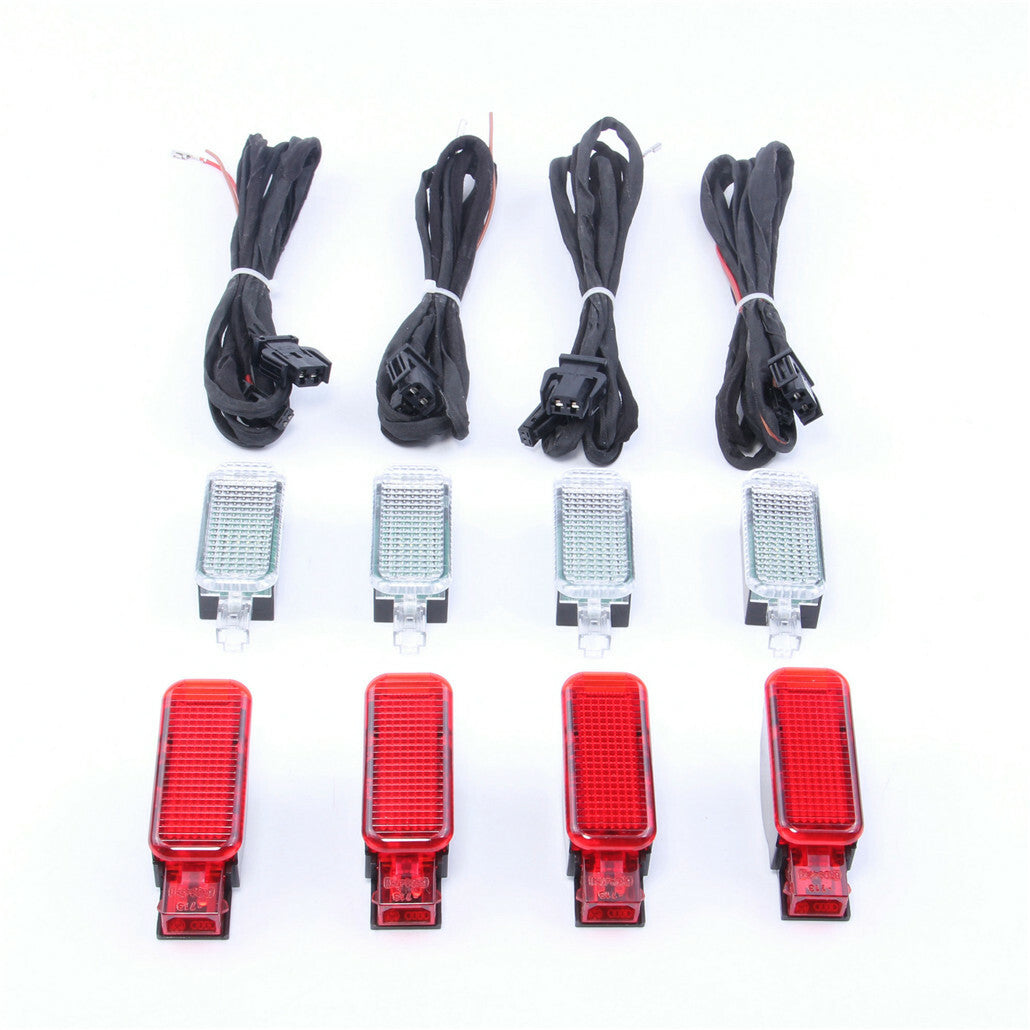 8-piece door warning light kit suitable for Audi A3 for A4 for A5 for A6 Allroad A7 for A8 Q3 Q5 Q